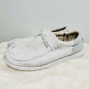 Hey Dude Wendy Boho Crochet Women’s Size 8 Navy Blue Crochet Slip On Shoes